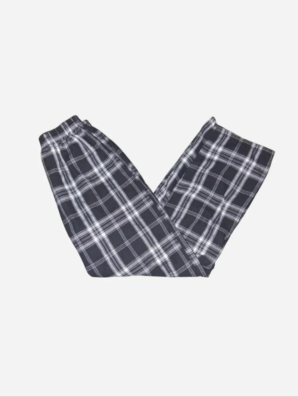 XS-S | black and white plaid flannel pajama pants